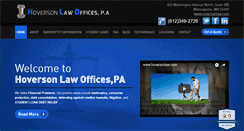 Desktop Screenshot of hoversonlaw.com